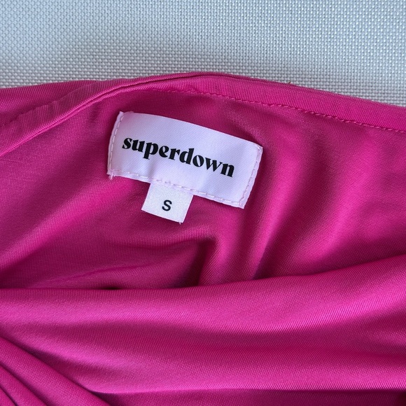Superdown Devonne One Shoulder Pink Bodysuit - Picture 8 of 8
